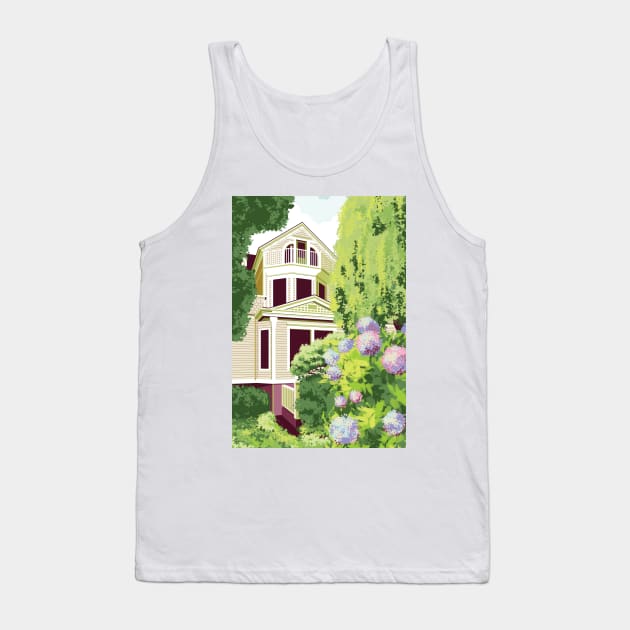 House Nestled in Lush Greenery Tank Top by Nathan Watkins Design